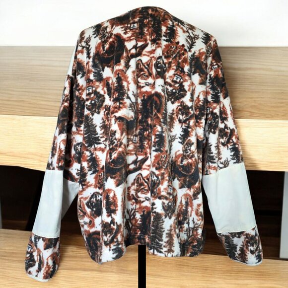 COLUMBIA ( 3X ) BENTON SPRINGS Fleece/Off White Cropped Pullover - Picture 4 of 8